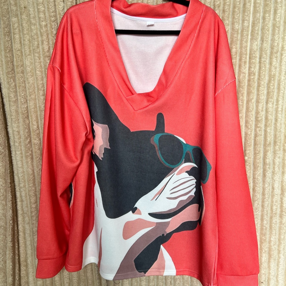 Stylish Coral Graphic Short Sleeve Tee